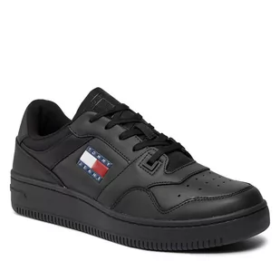 Sneakersy Tommy Jeans Tjm Retro Basket Ess EM0EM01395 Black BDS - Półbuty męskie - miniaturka - grafika 1
