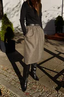 Spódnice - Spódnica wełniana Liba Jodełka - miniaturka - grafika 1