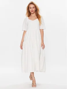 YAS Sukienka codzienna 26029550 Biały Loose Fit - Sukienki - miniaturka - grafika 1