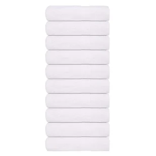 vidaXL Ręczniki kąpielowe, 10 szt., białe, 100x150 cm, bawełna 100% - Ręczniki - miniaturka - grafika 1