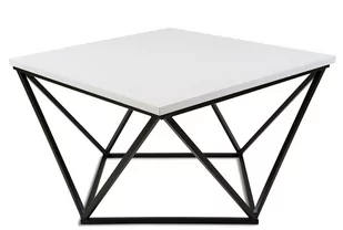 Stolik kawowy Curved 60 cm czarno biały 10-1568-60-BW-MDF - Ławy i stoliki kawowe - miniaturka - grafika 1