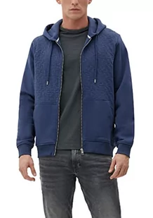 s.Oliver Bernd Freier GmbH & Co. KG Męska bluza z kapturem, niebieska, XXL, niebieski, XXL - Bluzy męskie - miniaturka - grafika 1
