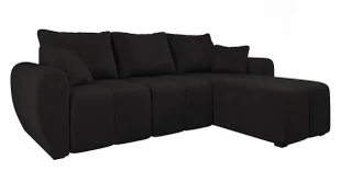 Czarny narożnik z pojemnikiem na pościel F9-L30 - Narożniki Czarny narożnik z pojemnikiem na pościel F9-L30 - Narożniki - miniaturka - grafika 1