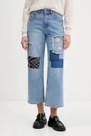 Spodnie damskie - Desigual jeansy PATCHE damskie high waist 25WWDD20 - miniaturka - grafika 1
