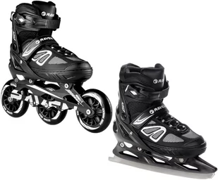 Rolki - Łyżwy 2w1 RAVEN Advance Black 35-39 100mm BIG WHEELS - Łyżwy - miniaturka - grafika 1