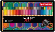 Cienkopisy - Cienkopisy Stabilo Point 88 Arty, metalowe opakowanie, 65 sztuk - miniaturka - grafika 1
