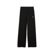 Spodnie damskie - Damskie Spodnie PUMA ESS ELEVATED HIGH-WAIST STRAIGHT LEG RIB PANT 68502501 – Czarny - miniaturka - grafika 1