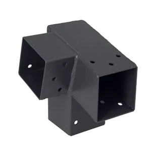 Łącznik narożny prawy 7.1x7.1 cm 75st. 3-końce Suki Plug-in antracyt - Łączniki, trójniki, kształtki - miniaturka - grafika 1