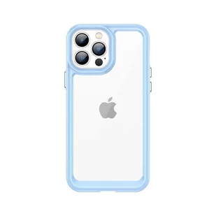 Outer Space Case etui do iPhone 13 Pro Max sztywny pokrowiec z żelową ramką niebieski - Etui i futerały do telefonów - miniaturka - grafika 1