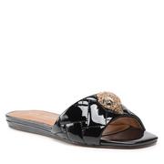 Klapki i japonki damskie - Kurt Geiger Klapki Kensington Flat 8496100309 Black - miniaturka - grafika 1