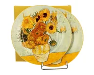 Talerze - Komplet 2 talerzy deserowych Van Gogh Sunflowers - miniaturka - grafika 1