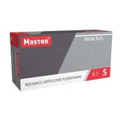 Rękawiczki jednorazowe - Master, Rękawice Nitrylowe Niebieskie, S, 100 Szt. - miniaturka - grafika 1