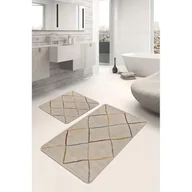 Dywaniki łazienkowe - Jasnobrązowe dywaniki łazienkowe zestaw 2 szt. 60x100 cm – Mila Home - miniaturka - grafika 1