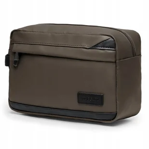 PUCCINI Kosmetyczka Męska Podróżna Duża Pojemna Brązowa QML010-2D - Kosmetyczki, organizery i kuferki PUCCINI Kosmetyczka Męska Podróżna Duża Pojemna Brązowa QML010-2D - Kosmetyczki, organizery i kuferki - miniaturka - grafika 1