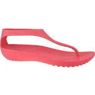 Sandały damskie - Sandały, japonki Crocs Serena Flip W 205468-611 czerwone - miniaturka - grafika 1