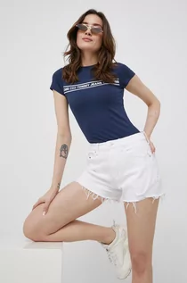 Koszulki i topy damskie - Tommy Jeans t-shirt damski kolor granatowy - grafika 1
