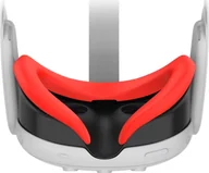 Akcesoria VR - Vortex Virtual Reality Silikonowa ochronka na twarz do Meta Quest 3 Czerwona - miniaturka - grafika 1