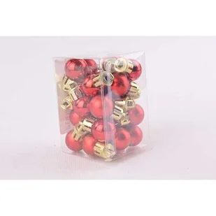 Bombki plastikowe 2 cm czerwone 24 szt. - Bombki - miniaturka - grafika 1