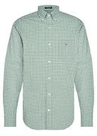 Koszule męskie - GANT Męska koszula REG Broadcloth Gingham BD, klasyczna koszula Kalamata Green, standardowa, Kalamata Green, M - miniaturka - grafika 1