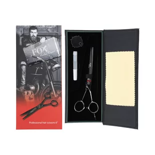 FOX FOX Barber Expert Nożyczki Fryzjerskie CZARNE 6.0" z Czaszką - Nożyczki fryzjerskie - miniaturka - grafika 3