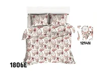 Pościel - Pościel 200x220 1806E Łapacz snów piórka biała różowa 1294N - miniaturka - grafika 1