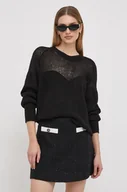Swetry damskie - Pepe Jeans sweter z domieszką wełny FEMKE damski kolor czarny ciepły - miniaturka - grafika 1