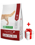 Sucha karma dla psów - NATURES PROTECTION Extra Salmon 2kg + niespodzianka dla psa GRATIS! - miniaturka - grafika 1