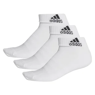 Adidas, Skarpety sportowe, 3-pack, Cush ANK 3PP DZ9365, biały, rozmiar 42/46 - Skarpetki damskie - miniaturka - grafika 1