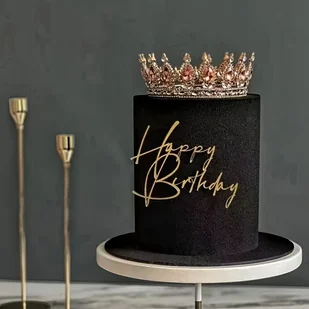 TEMU 10 Sztuk Eleganckich Akrylowych „Happy Birthday” Wierzchołków Ciasta Z Błyszczącymi Gwiazdkami - Świeże Wzory Kwiatowe I Motyle, Idealne Na - Inne - miniaturka - grafika 1