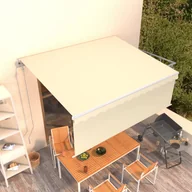 Markizy - Lumarko Automatycznie zwijana markiza z zasłoną, 4x3 m, kremowa - miniaturka - grafika 1