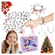 Biżuteria dla dzieci - DUŻY ZESTAW DO ROBIENIA BRANSOLETEK I NASZYJNIKÓW CHARMSY PREZENT NA ŚWIĘTA - miniaturka - grafika 1