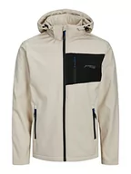 Kurtki męskie - JACK & JONES Męska kurtka softshell Jjtyson, Moonbeam, XL - miniaturka - grafika 1