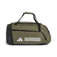 Torby sportowe - adidas Unisex's Essentials 3-Stripes torba sportowa, oliwkowa warstwa/biała, jeden rozmiar, Oliwkowy Strata/Biały, Rozmiar Uniwersalny - miniaturka - grafika 1