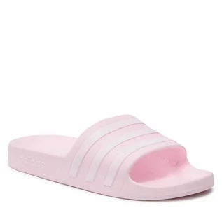 Klapki i japonki damskie - Adidas Klapki adilette Aqua GZ5878 Almost Pink/Cloud White/Almost Pink - grafika 1