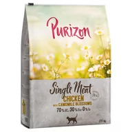 Sucha karma dla kotów - Purizon Single Meat, kurczak z kwiatami rumianku - 2,5 kg - miniaturka - grafika 1
