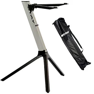 Stay Music Kompaktowy stojak na keyboard z torbą srebrny - Akcesoria do instrumentów klawiszowych - miniaturka - grafika 1