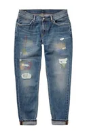 Spodnie damskie - Spodnie damskie Pepe Jeans Joey Stitched boyfriend jeansowe -W29 - miniaturka - grafika 1