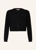 Swetry damskie - Tommy Hilfiger Kardigan Z Cekinami schwarz - miniaturka - grafika 1