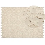 Dywany - Dywan bawełniany 160 x 230 cm beżowy ITANAGAR - miniaturka - grafika 1