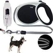 Smycze dla psów - Odblaskowa Smycz Taśmowa Dla Psa <40 Kg, Z Rozstawem Do 7 M - miniaturka - grafika 1
