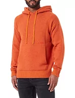 Bluzy męskie - BOSS Męska bluza Knitted_Sweater, Open Orange, XL - miniaturka - grafika 1