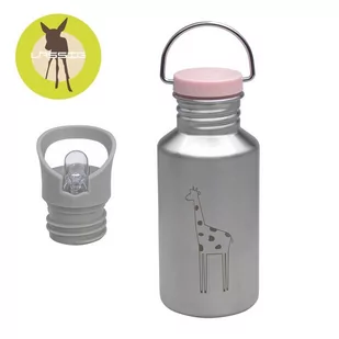 Lassig Lassig Butelka - bidon ze stali nierdzewnej z dodatkową zakrętką z ustnikiem 500 ml Safari Żyrafa solution-bc-7643-0 - Bidony dla dzieci - miniaturka - grafika 1