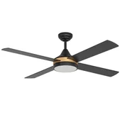 Wentylatory sufitowe - Lampowentylator Trinidad 35118 Led 20W Czarny/Mosiądz - miniaturka - grafika 1