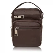 Nerki - SASZETKA MĘSKA NA RAMIĘ SKÓRZANA POJEMNA BRĄZOWA PAOLO PERUZZI T-133-BR - miniaturka - grafika 1