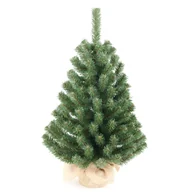 Choinki - CHOINKA SZTUCZNA mała na szafkę GĘSTY ŚWIERK JUTA 70 cm/choinkowo - miniaturka - grafika 1