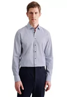 Koszule męskie - Seidensticker Męska koszula slim fit z długim rękawem, niebieski, 36 - miniaturka - grafika 1