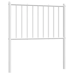 Metalowe wezgłowie, białe, 79,5x3x90 cm Lumarko! - Inne meble do sypialni - miniaturka - grafika 3