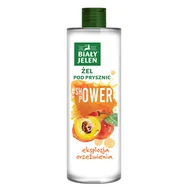 Kosmetyki do kąpieli - Biały Jeleń Shower Power Żel pod prysznic Brzoskwinia 400 ml - miniaturka - grafika 1