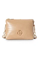 Torebki damskie - Trzykomorowa listonoszka NOBO croco - Nobo - miniaturka - grafika 1