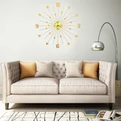 Zegary - vidaXL vidaXL Zegar ścienny, metal, 70 cm, złoty - miniaturka - grafika 1